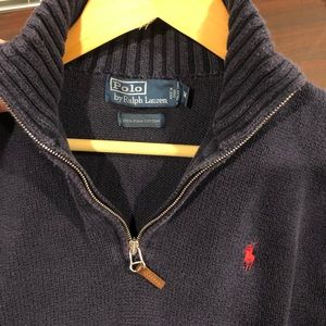 Ralph Lauren Pullover/Quarter Zip- Navy, Medium